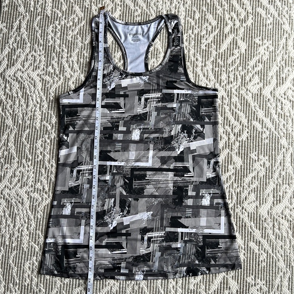 Reebok Patterned Racerback Workout Tank Top - Picture 3 of 5
